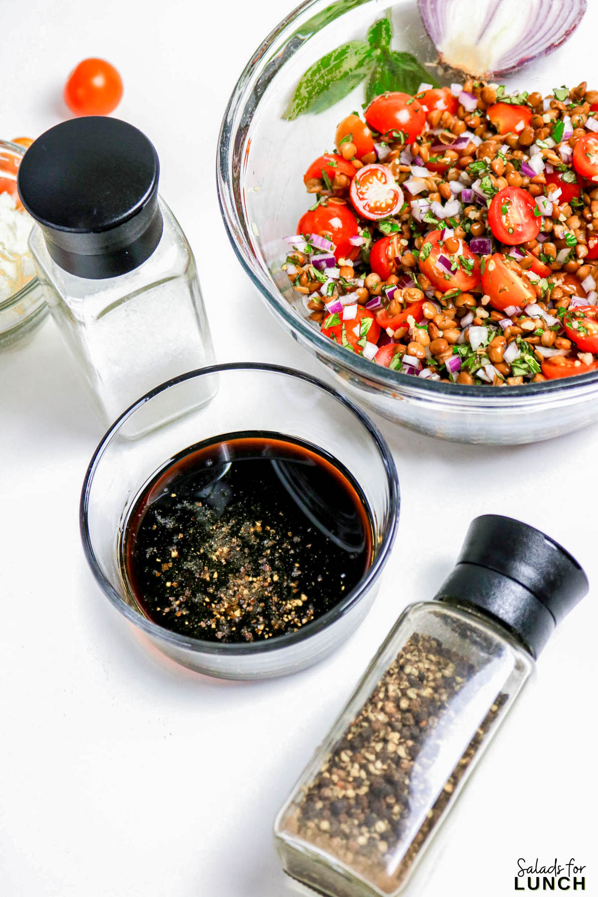 Feta Bruschetta Lentil Salad Recipe 8 - If you love the flavors of classic bruschetta but want something a little more filling and healthy, this Feta Bruschetta Lentil Salad recipe is exactly what you need. It’s packed with fresh cherry tomatoes, garlic, basil, and tangy feta cheese, all tossed with hearty lentils and a simple balsamic dressing. Every bite bursts with Mediterranean flavor, making it perfect for lunch, dinner, or any potluck where you want to bring something that wows without any fuss.