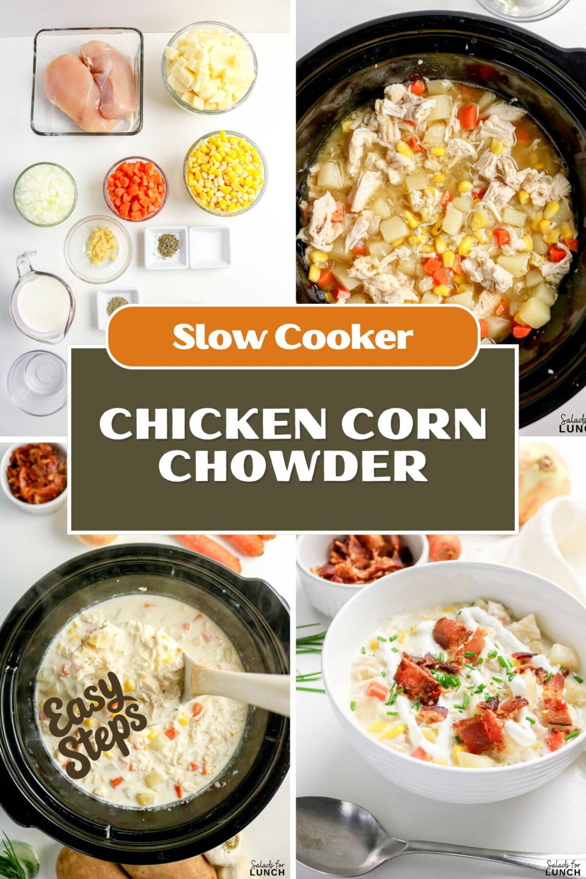 Easy Slow Cooker Creamy Chicken Corn Chowder - Slow Cooker Chicken Corn Chowder Slow Cooker Chicken Corn Chowder - This easy slow cooker chicken corn chowder is rich, thick, and is truly the definition of a hug in a bowl. With almost zero hands-on effort, you can set your crockpot chicken corn soup in the morning and come home to a ready-made dinner that everyone will adore. Forget the takeout menus; this simple, satisfying meal is about to become your family's favorite.