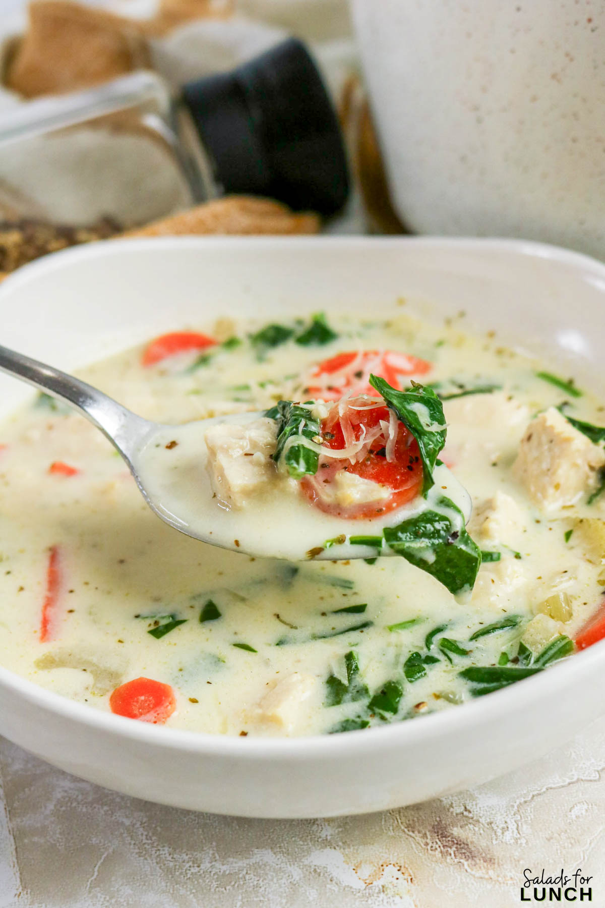 Chicken Florentine Soup Recipe 23 - When you’re craving something creamy, cozy, and packed with fresh ingredients, this Chicken Florentine Soup hits the spot in the best way. It’s the kind of warm bowl that feels right at home during crisp autumn evenings or chilly winter nights when you just want something comforting without spending hours in the kitchen. This recipe comes together fast, tastes amazing, and fills your home with the kind of aroma that makes everyone wander into the kitchen asking when dinner is ready.