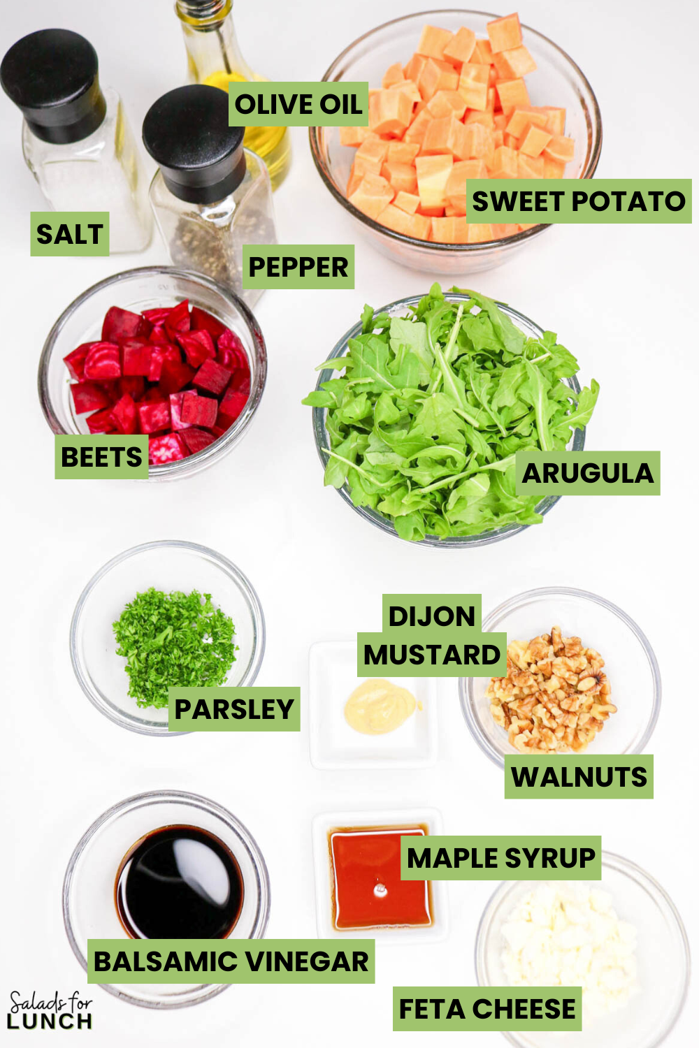 Sweet Potato and Beet Salad Ingredients - If you’re hunting for a colorful, hearty salad that feels cozy yet fresh, this Sweet Potato and Beet Salad checks all the boxes. Roasted sweet potatoes bring natural sweetness, roasted beets add earthy flavor, and a tangy balsamic dressing ties everything together. Tossed with greens, feta, and toasted nuts, this salad works beautifully as a holiday side dish or a light lunch.