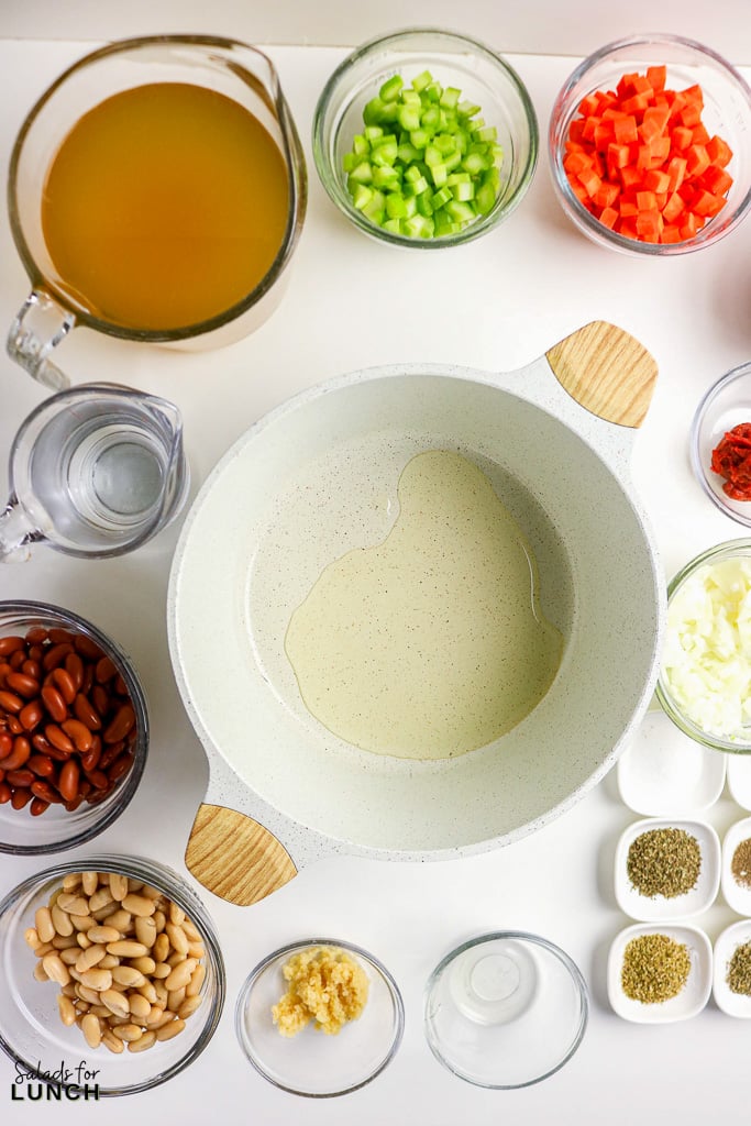 Italian Pasta Fagioli Soup 02 - This stovetop Italian pasta fagioli soup works perfectly as a weeknight dinner or a make-ahead lunch option. The ingredients are easy to find, the steps are simple to follow, and the end result is a hearty bowl of soup that tastes like it took far more effort than it actually did.