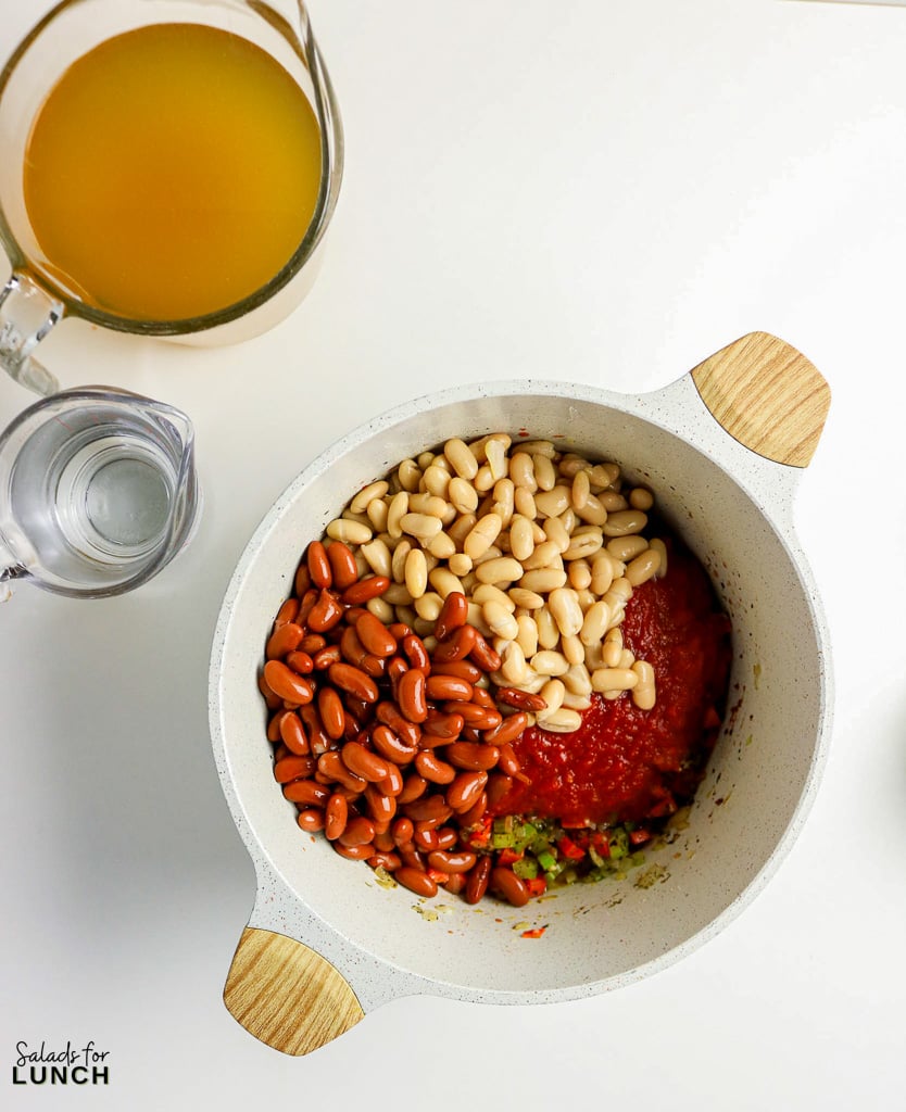 Italian Pasta Fagioli Soup 08 - This stovetop Italian pasta fagioli soup works perfectly as a weeknight dinner or a make-ahead lunch option. The ingredients are easy to find, the steps are simple to follow, and the end result is a hearty bowl of soup that tastes like it took far more effort than it actually did.