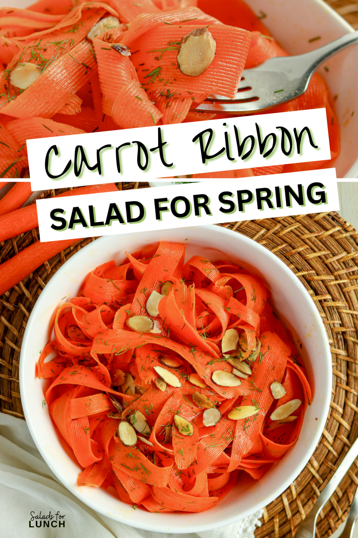 Carrot Ribbon Salad (Fresh & Crunchy Carrot Salad for Spring) - Carrot Ribbon Salad for Spring Recipe Carrot Ribbon Salad for Spring Recipe - If you’re looking for a fresh, colorful side that comes together in minutes, this Carrot Ribbon Salad is about to be your new go-to. Thinly shaved carrots tossed in a light lemon-honey dressing create the perfect balance of crisp texture and bright flavor. It’s simple, beautiful, and exactly the kind of salad that makes everyday meals feel a little more special.