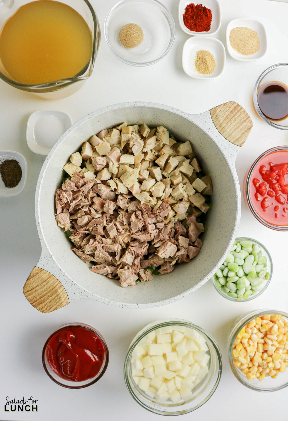 Brunswick Stew Recipe 27 - Learn how to make easy Brunswick stew with chicken and pulled pork. This hearty Southern Brunswick stew recipe is a simple one-pot meal with vegetables and rich tomato broth.