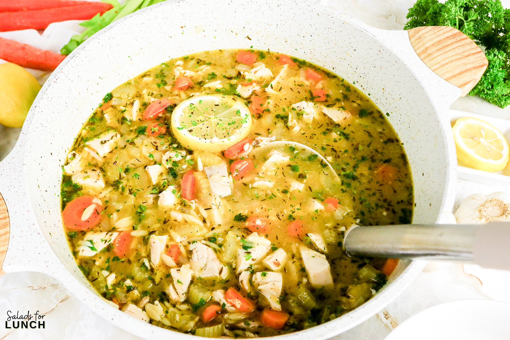 Lemon Chicken Orzo Soup Recipe (Easy One-Pot Chicken Soup) - Lemon Chicken Orzo Soup 16 Lemon Chicken Orzo Soup 16 - When the weather calls for something warm and comforting, this easy Lemon Chicken Orzo Soup recipe is always a great choice. Made in one pot with tender rotisserie chicken, vegetables, delicate orzo pasta, and plenty of fresh lemon, this healthy chicken soup is light, satisfying, and packed with flavor. The bright citrus flavor keeps it from feeling heavy, making it perfect for lunch or dinner any time of year.