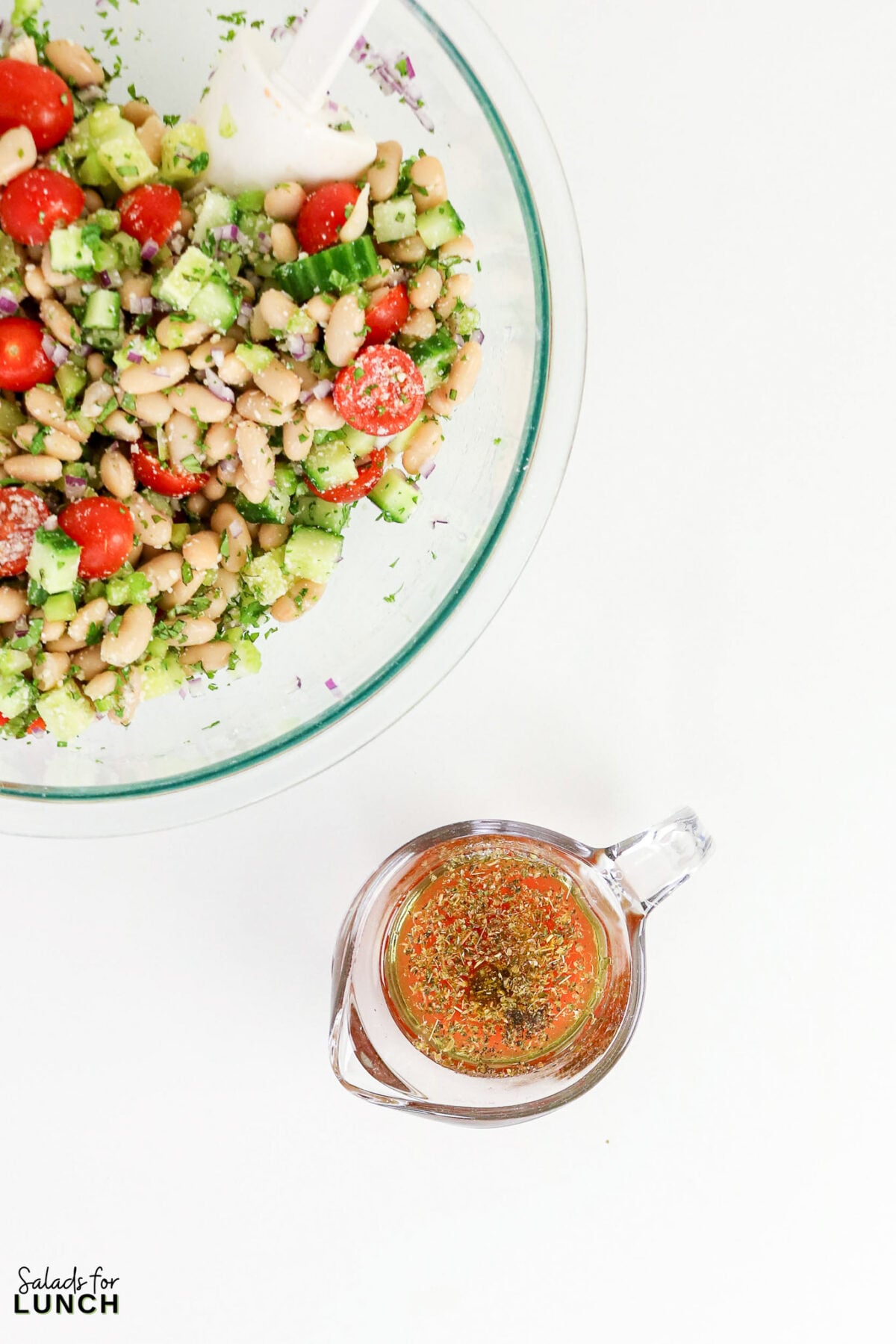 Easy Tuscan Bean Salad - Tuscan Bean Salad Process 6 Tuscan Bean Salad Process 6 - This easy Tuscan bean salad tosses creamy cannellini beans, crisp veggies, and a bright lemon-herb dressing together in 15 minutes — a make-ahead side that's ready when you are.