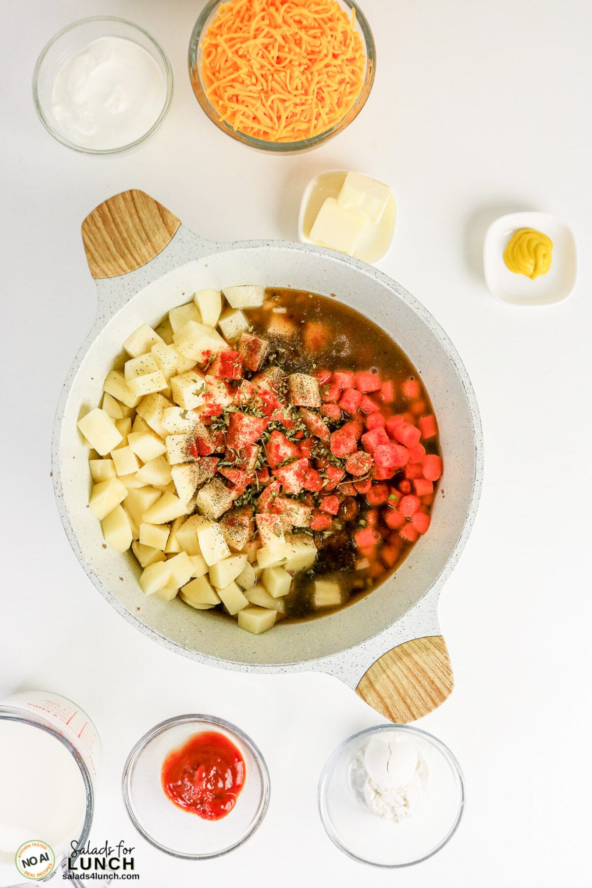 Easy Cheeseburger Soup Recipe - Cheeseburger Soup Recipe Process 12 Cheeseburger Soup Recipe Process 12 - This easy cheeseburger soup has all the flavours of a classic cheeseburger in a creamy, comforting one-pot soup. Ground beef, potatoes, carrots and sharp cheddar make it hearty enough for a cozy weeknight dinner.